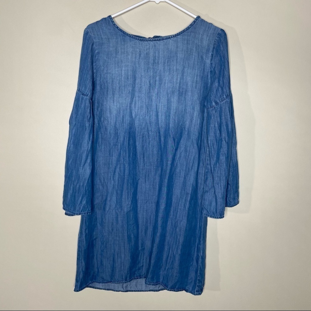 Cloth And Stone Long Sleeve Denim Back Dress